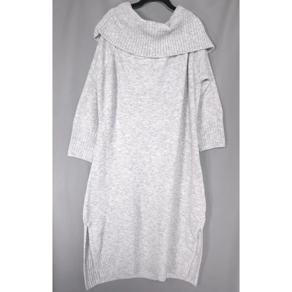 ANTHROPOLOGIE DAILY PRACTICE Women's New Maxi Sweater Dress 3X Gray Soft‎ Knit